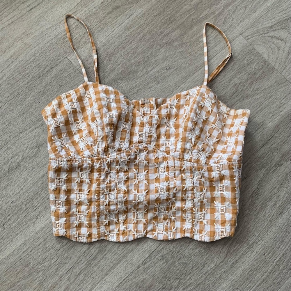 yellow Maeve button top